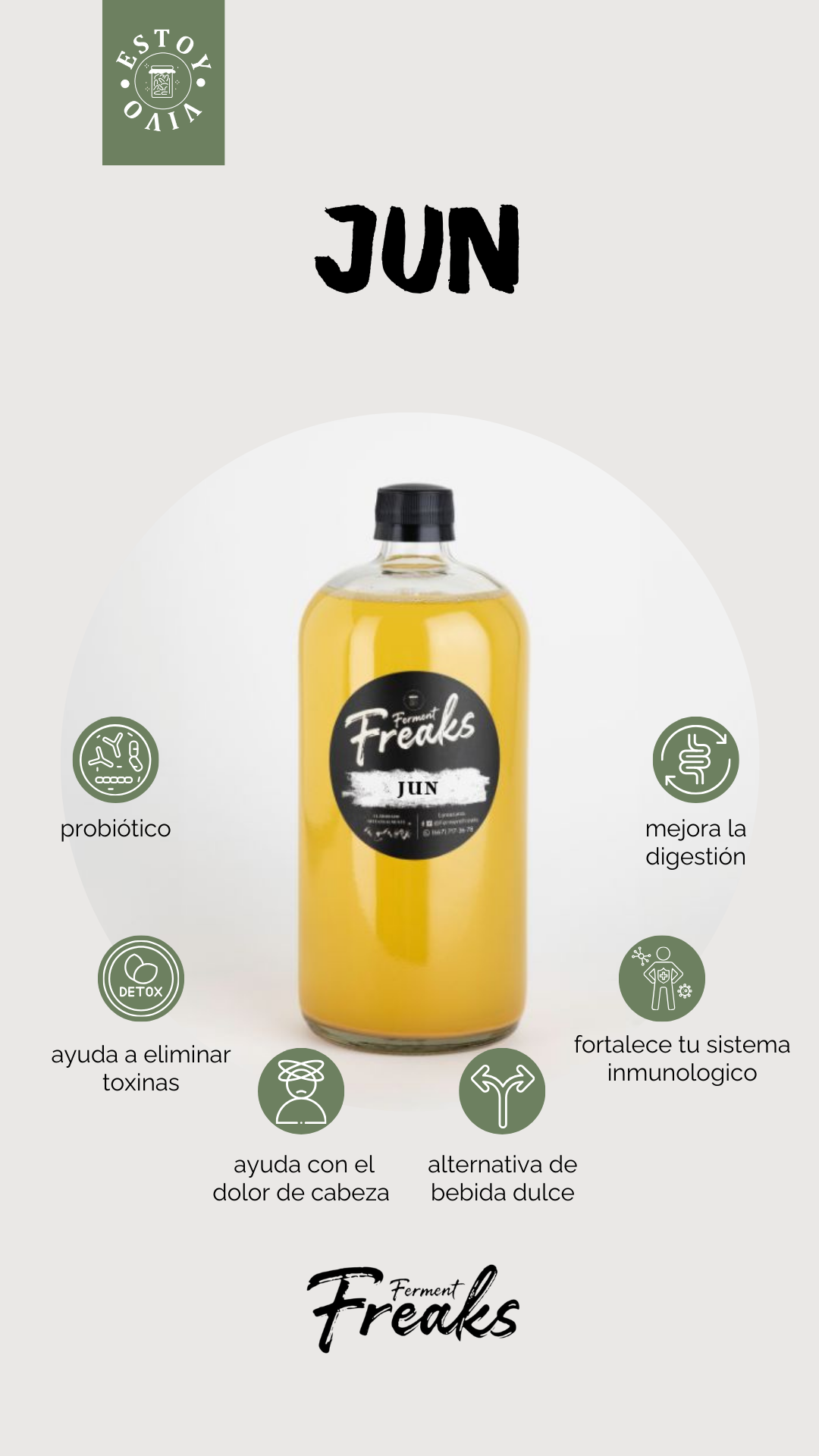 JUN = FERMENTO DE TÉ VERDE Y MIEL
