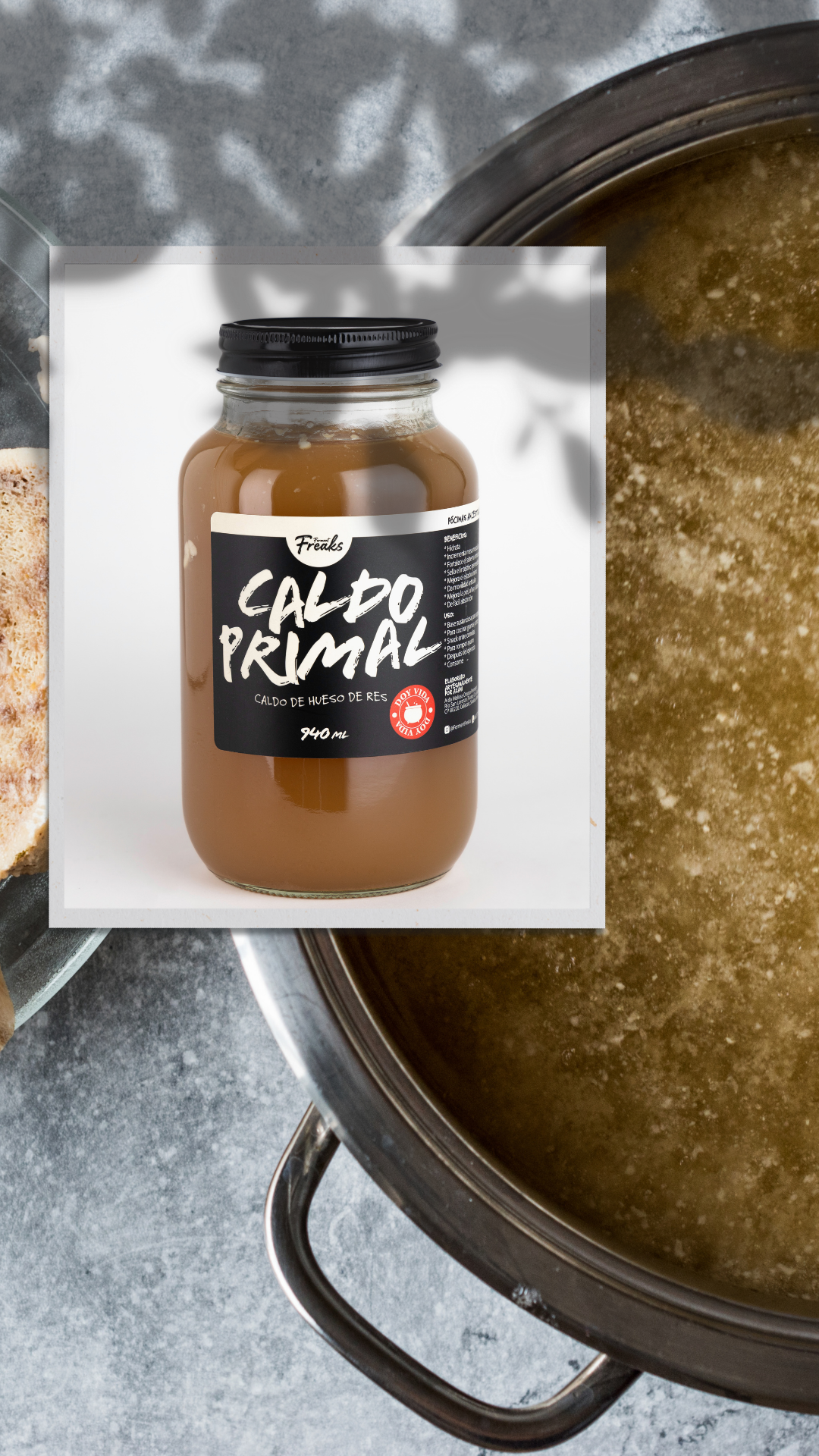 CALDO PRIMAL = CALDO DE HUESOS DE RES
