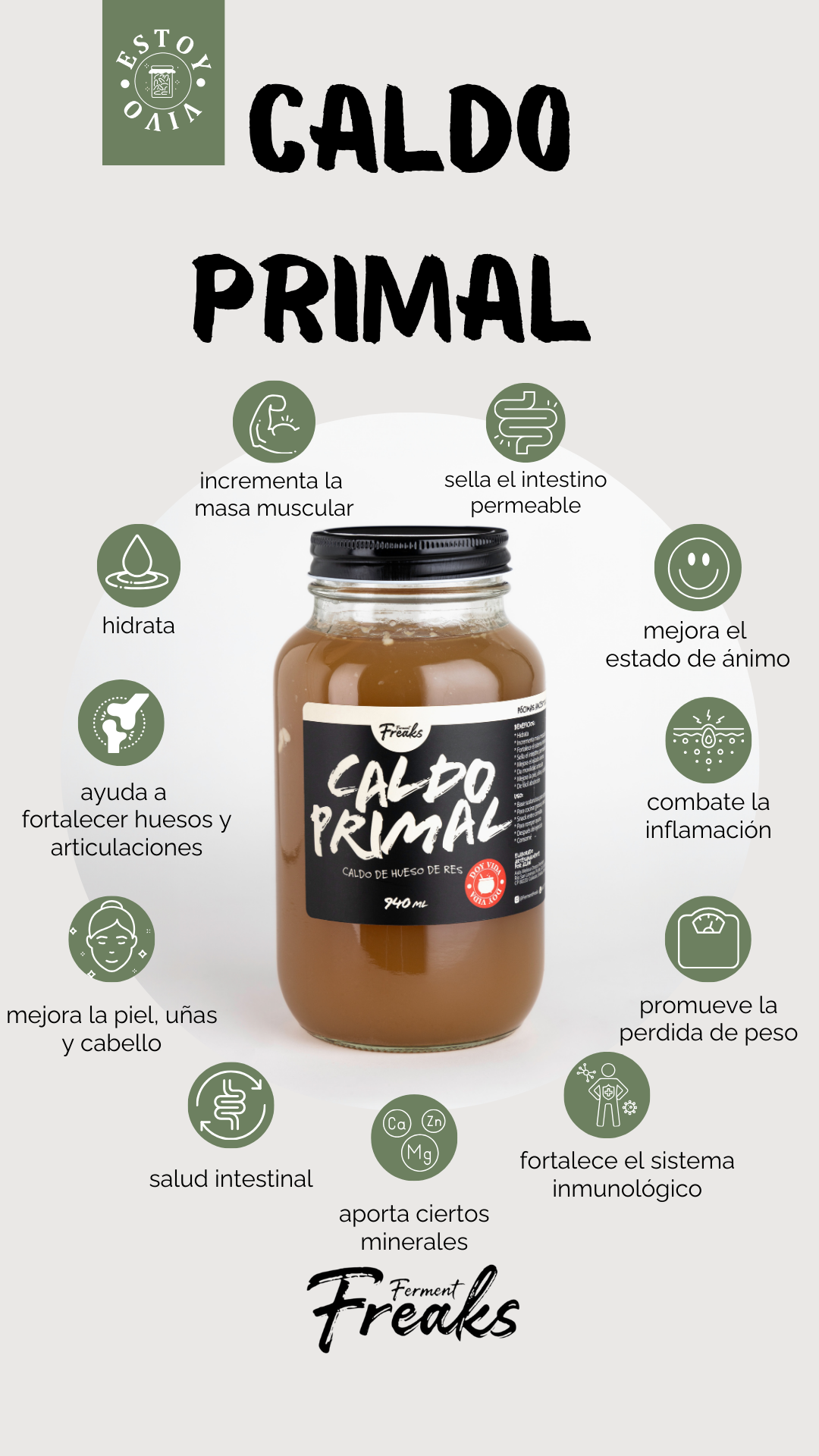 CALDO PRIMAL = CALDO DE HUESOS DE RES