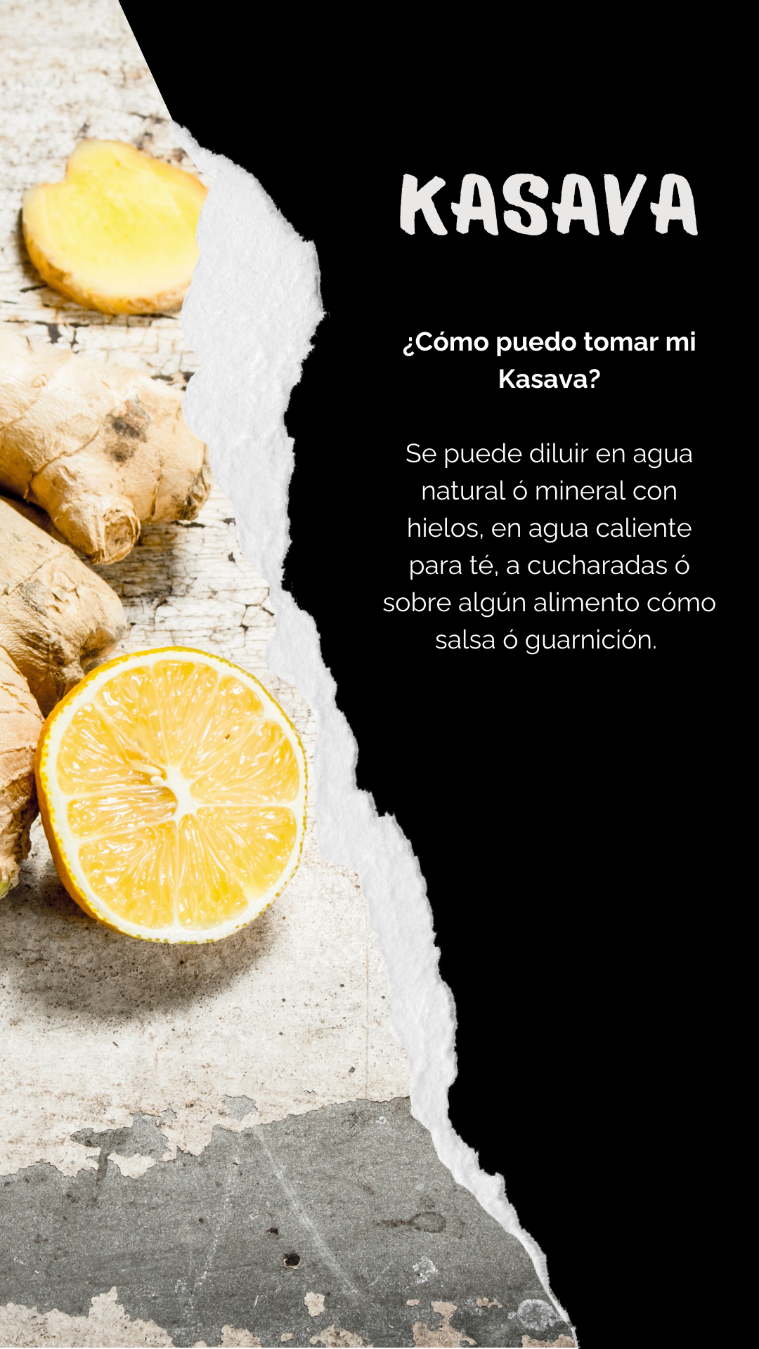 KASAVA = FERMENTO DE JENGIBRE Y LIMÓN