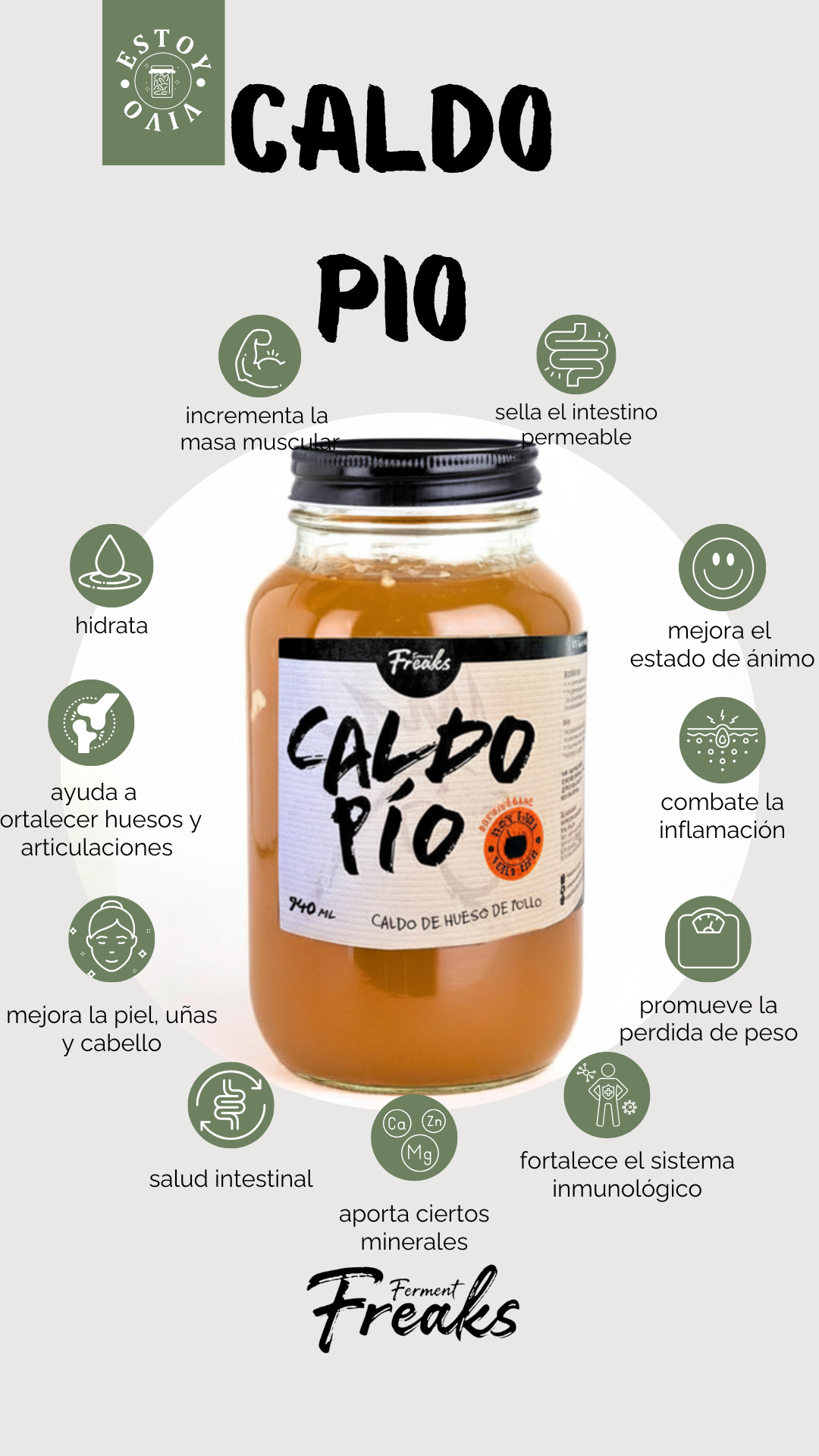 CALDO PIO = CALDO HUESOS DE POLLO